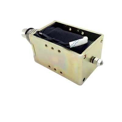 1U578 DC 12V 24V Poderoso Solenoide de marco abierto de empuje y tira lineal con carrera de 10 mm