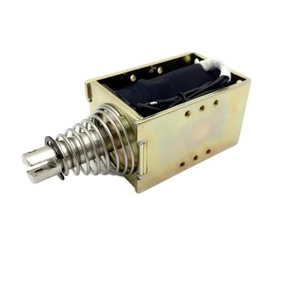 1U578 DC 12V 24V Poderoso Solenoide de marco abierto de empuje y tira lineal con carrera de 10 mm
