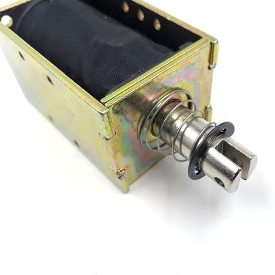 1U578 DC 12V 24V Poderoso Solenoide de marco abierto de empuje y tira lineal con carrera de 10 mm
