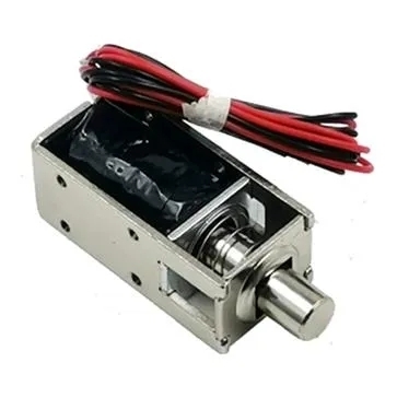 1054-4b DC 12/24 Volt Normalmente cerrado Mini Push Pull Cerradura de solenoide para el gabinete