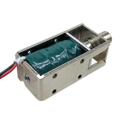 1054-4b DC 12/24 Volt Normalmente cerrado Mini Push Pull Cerradura de solenoide para el gabinete